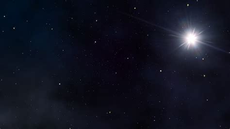 A Beautiful Night Sky With One Large Shining Star Loop Stock Footage