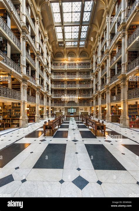 Interior Of The 19thc George Peabody Library Peabody Institute Johns
