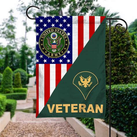 Us Army Rank Army Veteran Garden Flag Gloritees