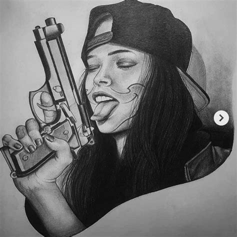 pin by marcelo munoz on mandale chicano drawings chicano art gangster girl
