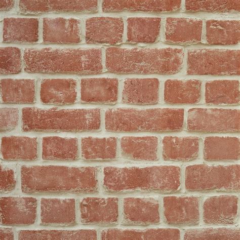 Warehouse Photographic Brick Effect Wallpaper Red
