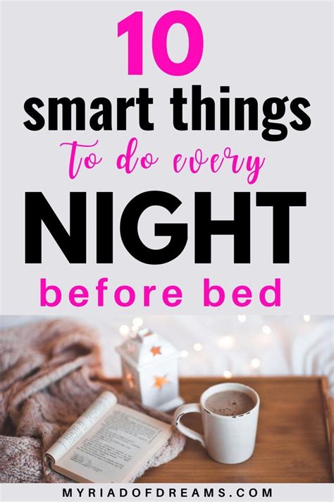 Evening Routine 10 Things To Do Every Night Before Bed Productive