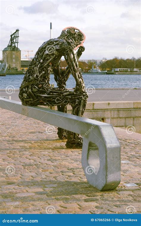 Zinkglobal Sculpture In Copenhagen Editorial Photo Image Of Sitting