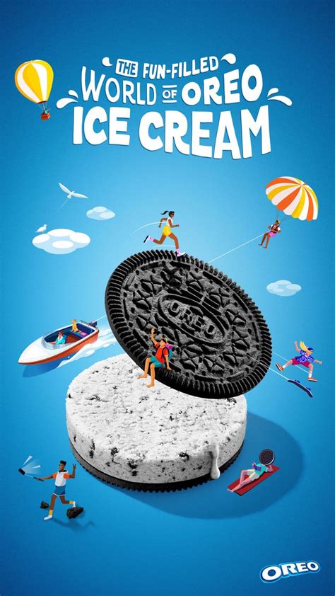 Oreo Ice Cream Advert Social Media Design Graphics Creative