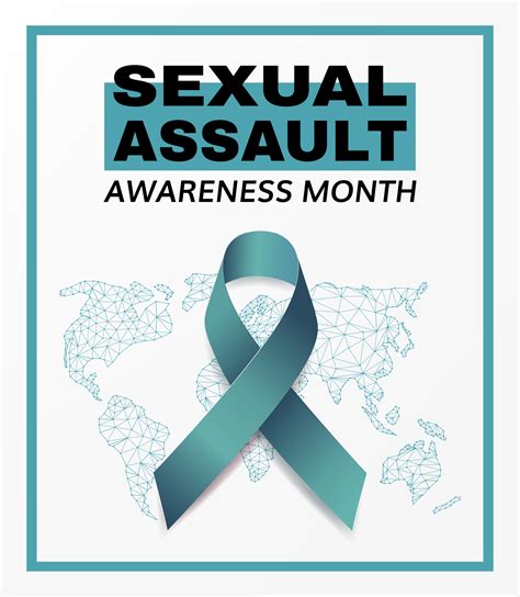 Sexual Assault Awareness Month Concept Banner Template With Teal