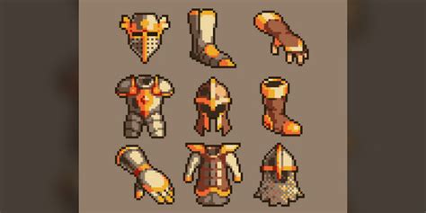 120 Pixel Art Armor Icons By Medievalmore