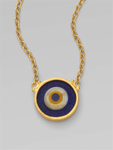 Gurhan 24k Gold Evil Eye Pendant Necklace In Metallic Lyst