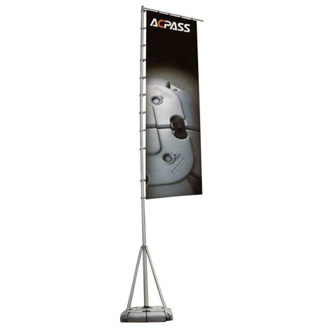 Portable 5m Event Flag Pole With Plastic Base And 1m X 2m Flag Flags