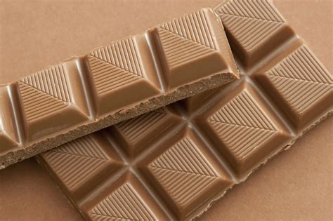 Broken bars of milk chocolate sections - Free Stock Image