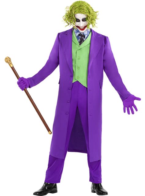 Costumized Batman The Dark Knight Cosplay Clown Joker Costume Outfit Halloween Party Men Adult