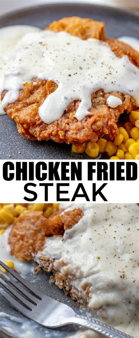 The steaks are seasoned with salt and pepper, the flour mixture is seasoned with herbs and spices, and even the. Chicken Fried Steak - Tornadough Alli