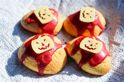 Bloody Cookies With Pumpkin Chips Halloween Finger Foods