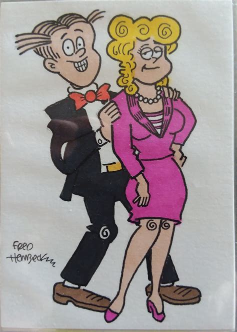 Blondie And Dagwood Sketch Card In Arthur Chertowsky S Artist Fred Hembeck Character Sketch