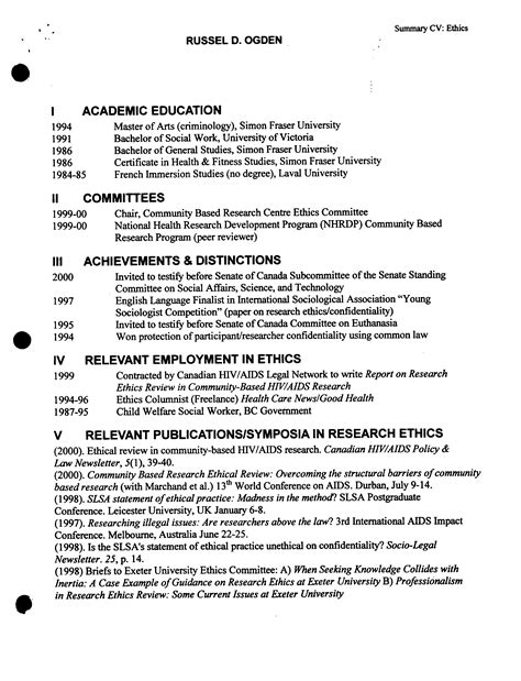 Statement of interest (7500 characters). knowledge. I would bring to the REB a broad background and ...