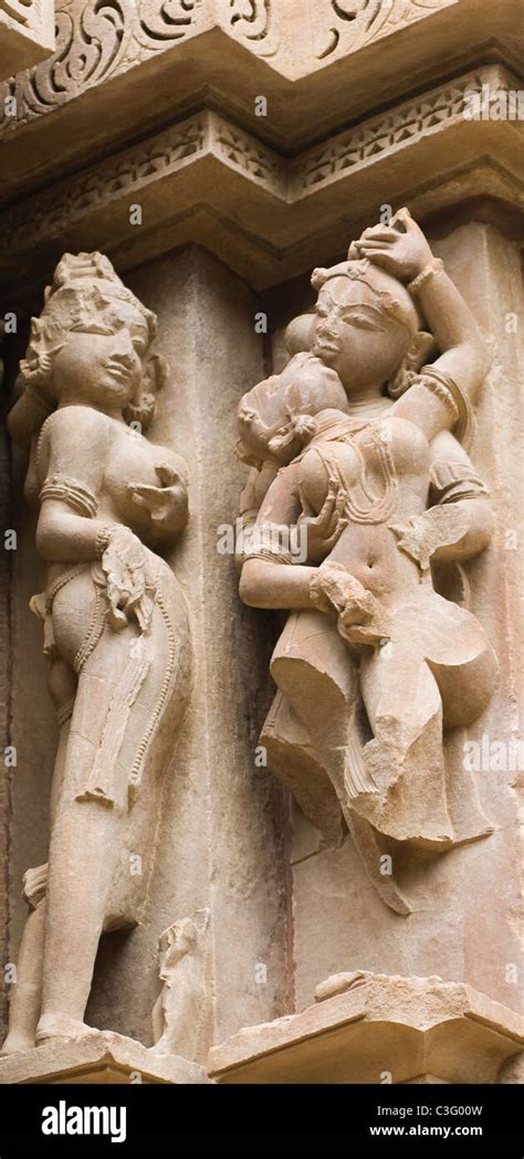 Sculptures Detail Of A Temple Kandariya Mahadeva Temple Khajuraho