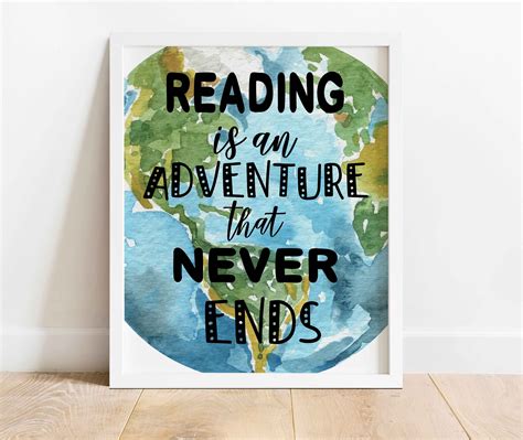 Printable Reading Signs For Classroom Nursery World Map Etsy
