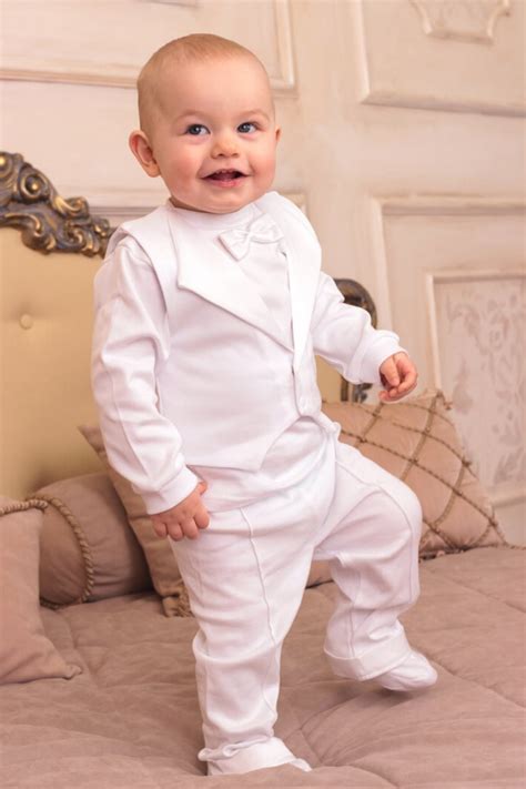 All White Baby Boy Outfit