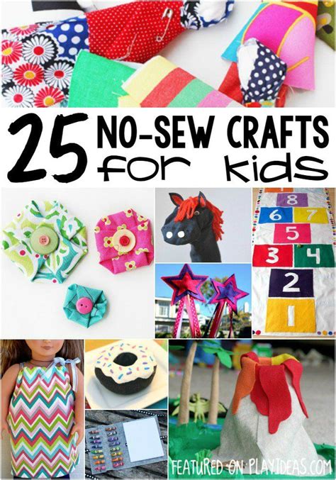 25 Creative No Sew Crafts For Kids Sewing Projects For Kids Sewing