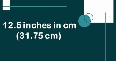 What Is 12.5 Inches In cm? Convert 12.5 In To cm (Centimeters)