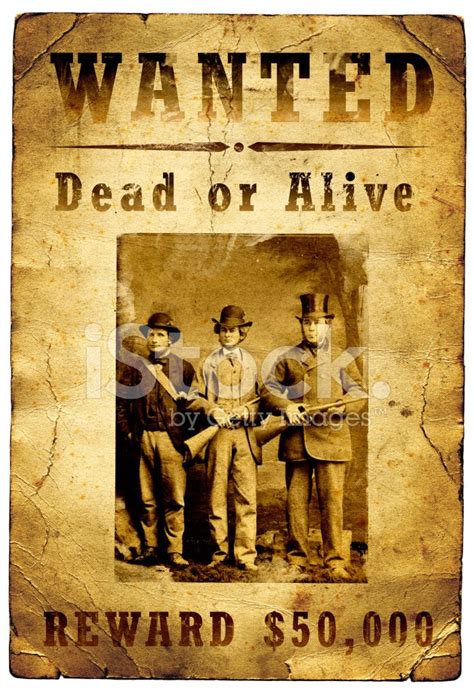 Wanted Poster Outlaw Gang Wild West Western Saloon Old West Saloon