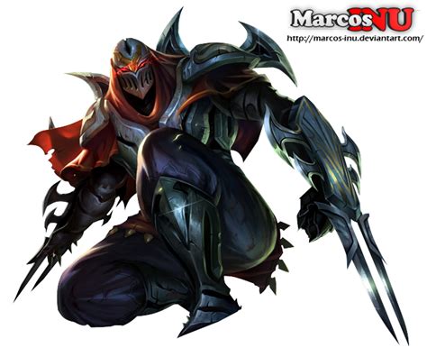 Zed The Master Of Shadows Render By Marcos Inu On Deviantart