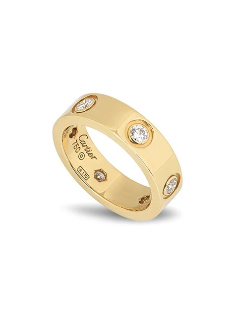 Pre Owned Cartier 18k Yellow Gold Diamond Love Ring Modesens