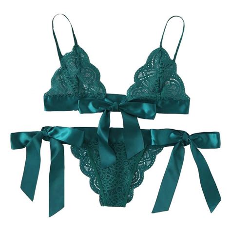 Sexy Lingerie Bow Lace Three Point Valentines Day Sexy Set Exotic Set