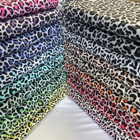 100 Cotton Poplin Fabric Crafty Cottons Leopard Print Spots Animal