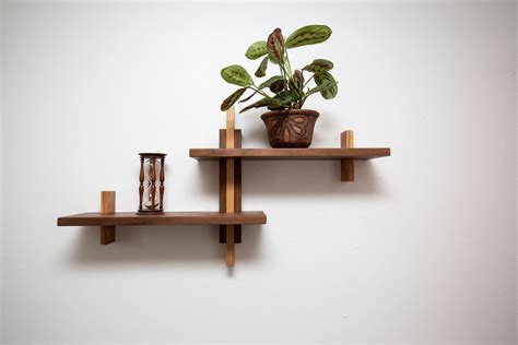 Wall Float Shelf Art Deco Floating Shelveswood Shelving Unique