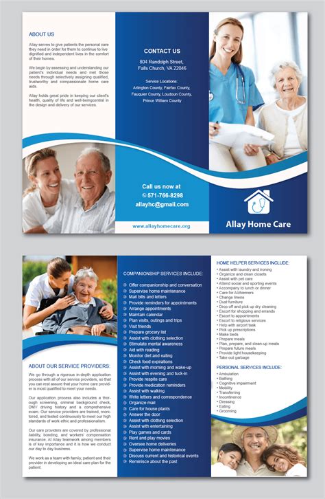 Design A Home Care Brochure Template In 2023 Sampletemplates