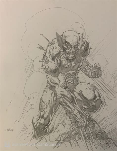 David Finch Battle Damaged Wolverine Comic Art Wolverine Comic Art