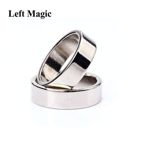 1 Pcs Hot Sale Magic Rings Silver Color Pk Ring Strong Magnetic Rings Magic Tricks 18mm 19mm