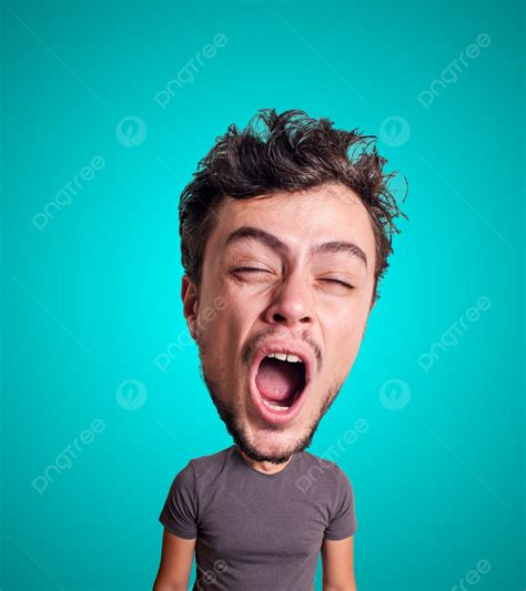 Puppet Yawning Man With Big Head Yawning Puppet Man Funny Photo