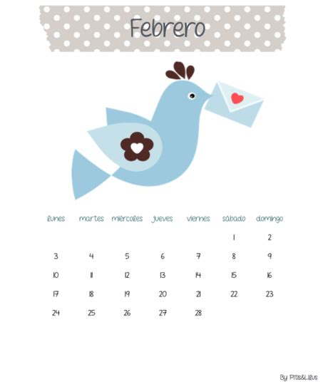 Calendarios Imprimibles Para Febrero 2014 Paperblog