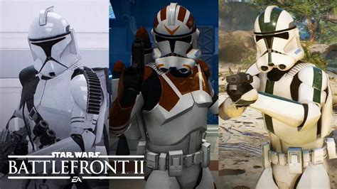 Star Wars Battlefront 2 All Clone Trooper Outfitsskinsarmor All