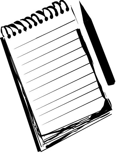Drawing Of A Notebook And Pencil Transparent Png Stickpng