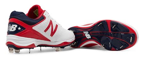 New balance lifestyle logo detailing throughout. New Balance Baseball Cleats Red White And Blue - Baseball ...