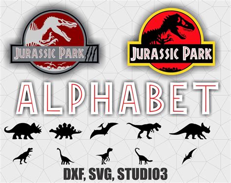 Jurassic Park Alphabet Numeros Y Letras Y Simbolos Crea Tu Etsy México