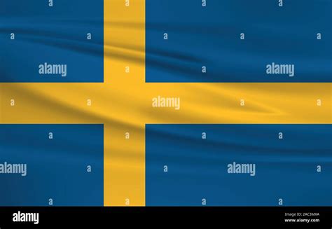 Waving Sweden Flag Official Colors And Ratio Correct Sweden National