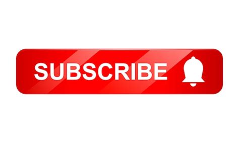Subscribe Button Icon With Bell On White Background 3d Icon Realistic