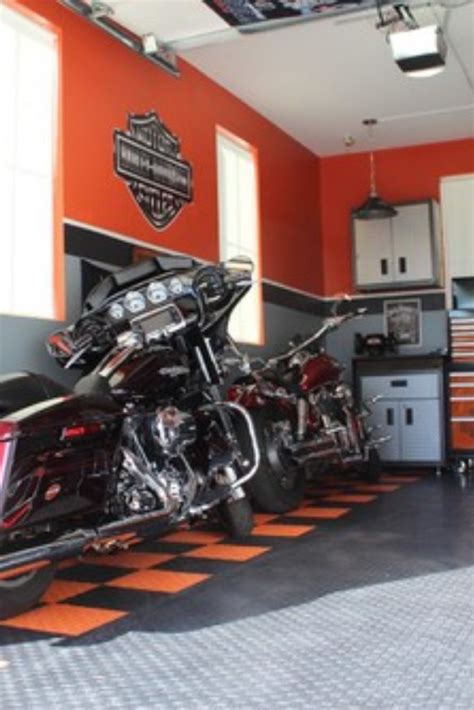 This Harley Davidson Motorcycle Man Cave Garage Is Packed With Black