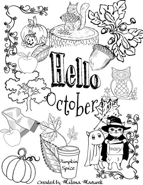 Printable October Coloring Pages Printable Word Searches