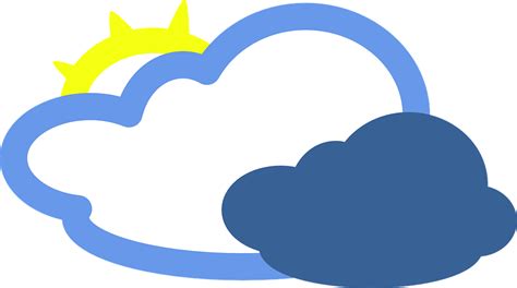 Free Vector Graphic Cloudy Sunny Cloud Overcast Free Image On