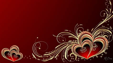 Hearts 4 You Red Glow Romantic Romance Shine Corazones