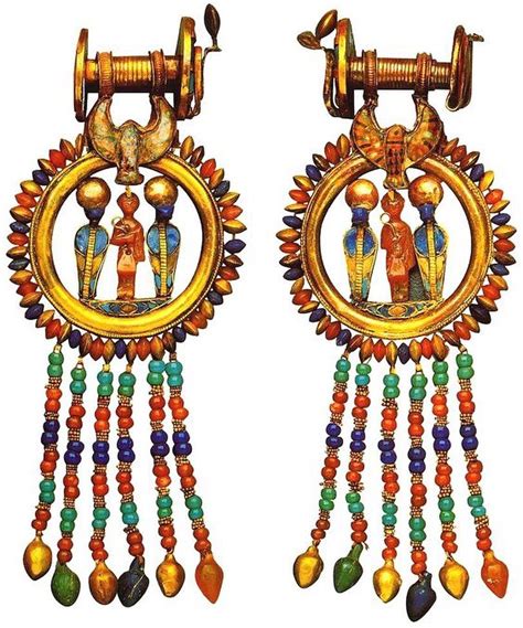 Egyptologylessons 𓏟𓀁 On Instagram “gold Cloisonne Earrings Of King