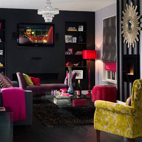 This living room shows types of furniture that you can put for the overall glam look. 10 Stylish Dark Living Room Interior Design Ideas ...