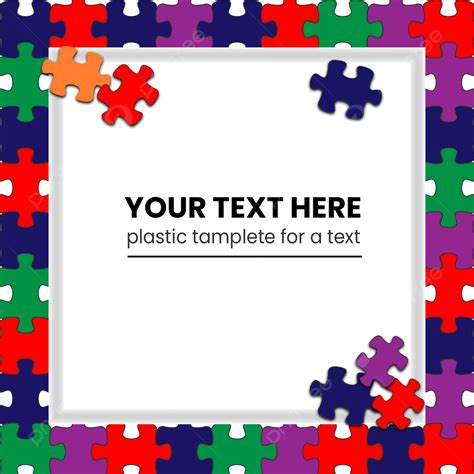 Jigsaw Puzzle Pieces Vector Png Images Colorful Puzzle Pieces Border