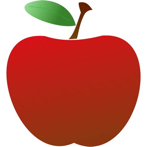 2d Red Apple Vector Drawing Free Svg