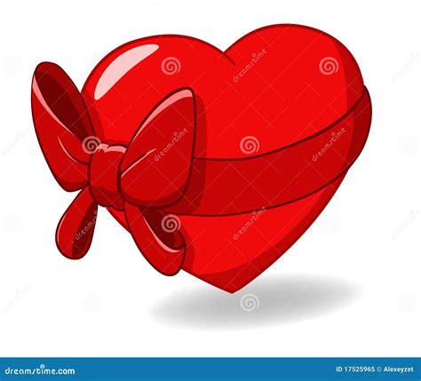 Heart Ribbon Bow St Valentines Day Royalty Free Stock Photo Image