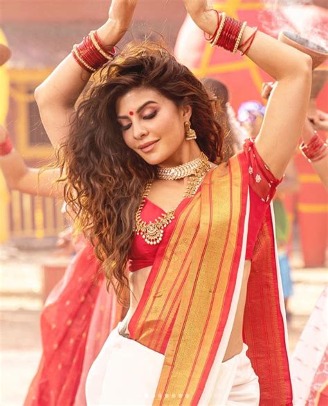 jacqueline fernandez in red and white traditional bengali look in 2020 wedding journal